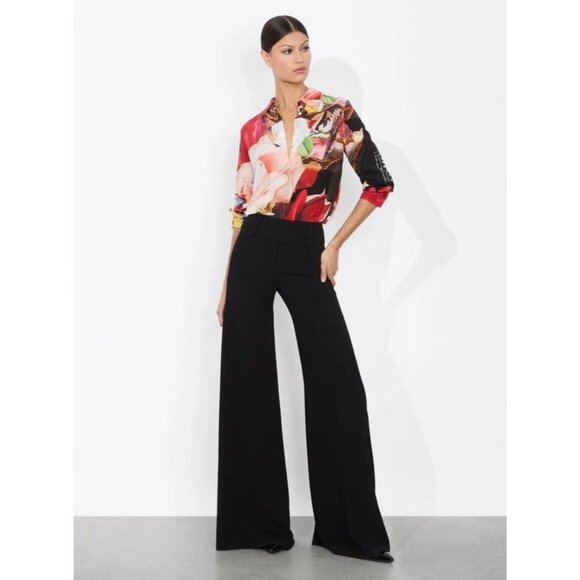Alice + Olivia x Kelly Dabbah Willa Silk Thrive Blouse XL NWT $395 - Picture 5 of 10